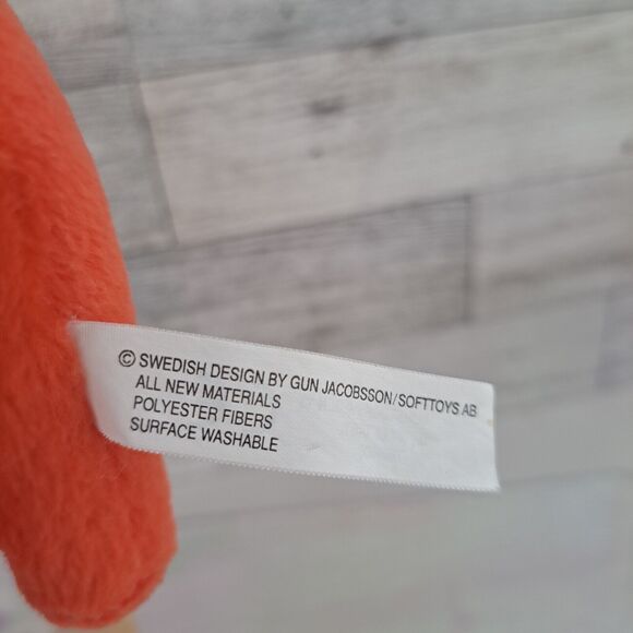 Dala Horse Folk Art Swedish Design 6" Plush By Gun Jacobson Softtoys Stuffed Toy - Picture 11 of 16